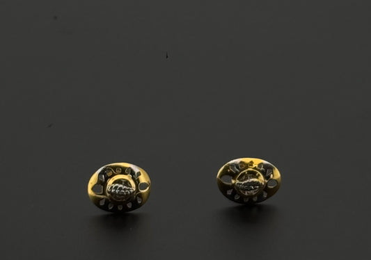 18K Solid Gold Fancy Studs ES484