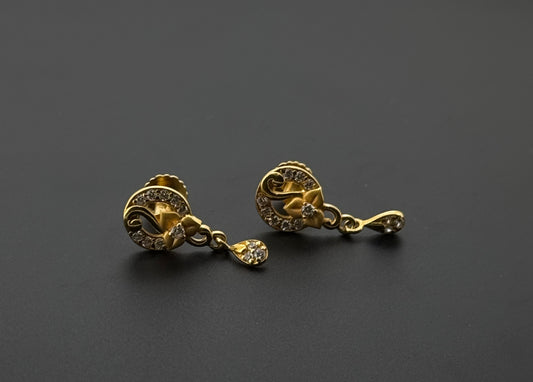 22K Solid Gold Fancy Studs ES488