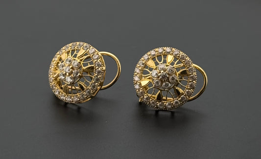 22K Solid Gold Fancy Studs ES494