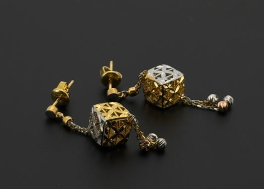 22K Solid Gold Fancy Studs ES502