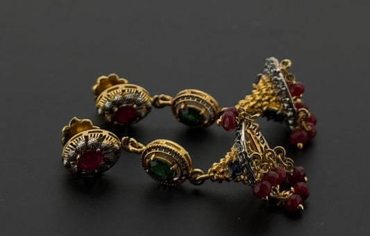 22K Solid Gold Fancy Studs ES510