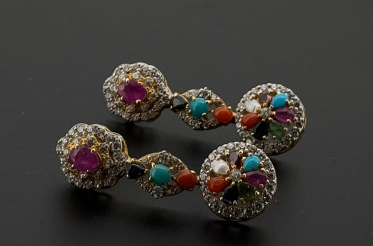22K Solid Gold Fancy Studs ES515