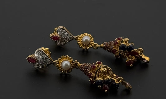 22K Solid Gold Fancy Studs ES516