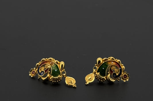 22K Solid Gold Fancy Studs ES521
