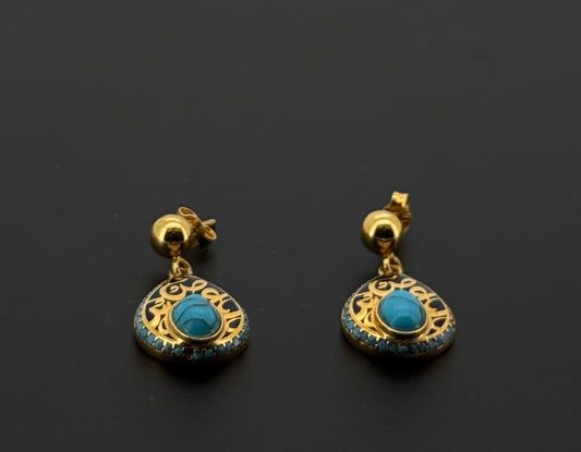 21K Solid Gold Fancy Studs ES525