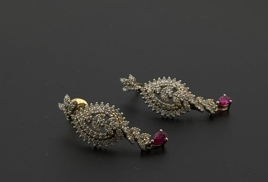 18K Solid Gold Fancy Studs ES527
