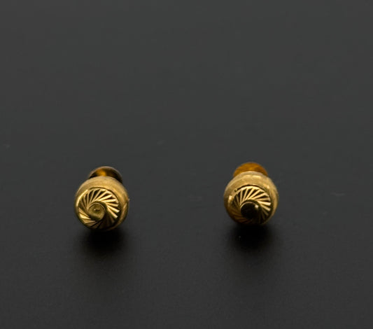 22K Solid Gold Fancy Studs ES582