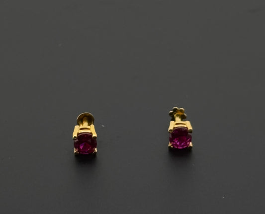 22K Solid Gold Fancy Studs ES594