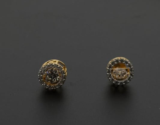 22K Solid Gold Fancy Studs ES597