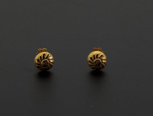 18K Solid Gold Fancy Studs ES605