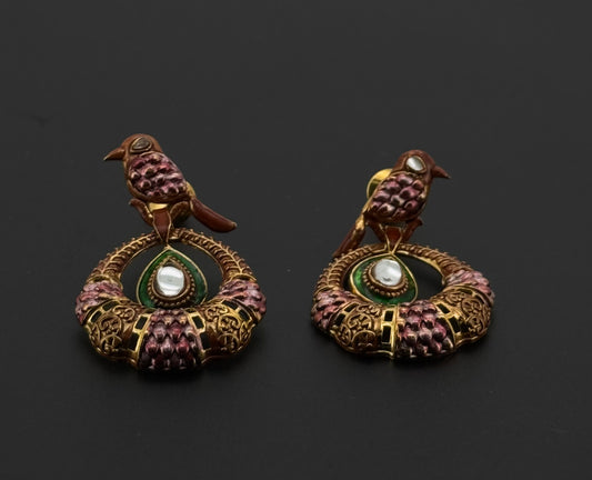 22K Solid Gold Fancy Studs ES610