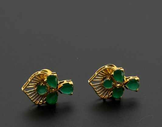 22K Solid Gold Fancy Studs ES613