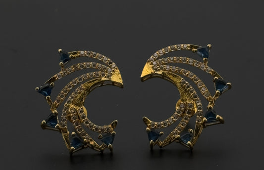 22K Solid Gold Fancy Studs ES614