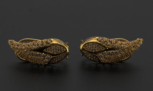 22K Solid Gold Fancy Studs ES618