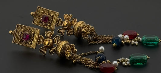 22K Solid Gold Fancy Studs ES620