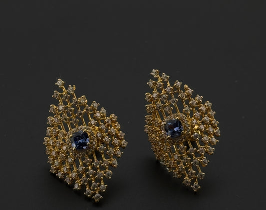 22K Solid Gold Fancy Studs ES627
