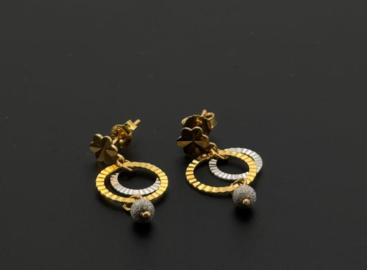 22K Solid Gold Fancy Studs ES632