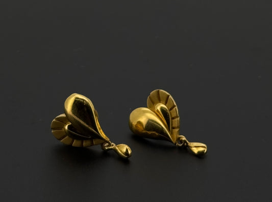 22K Solid Gold Fancy Studs ES634