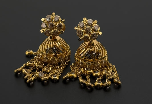 22K Solid Gold Fancy Studs ES642