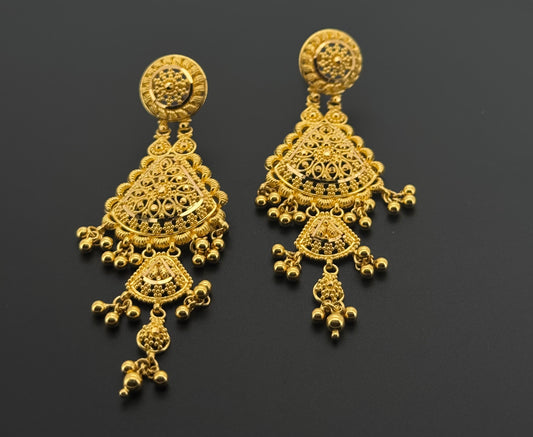 22K Solid Gold Fancy Studs ES647
