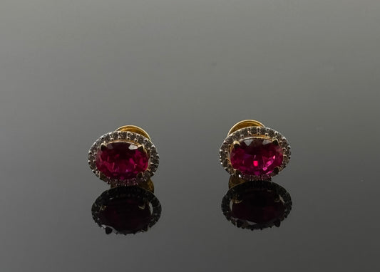 22K Solid Gold Fancy Studs ES67