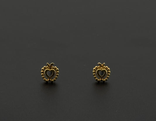 22K Solid Gold Fancy Studs ES684
