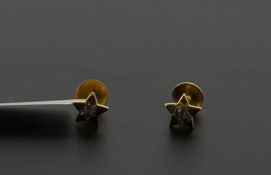 22K Solid Gold Fancy Studs ES686