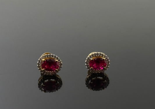 22K Solid Gold Fancy Studs ES69