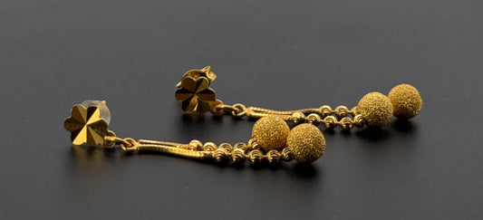 22K Solid Gold Fancy Studs ES709