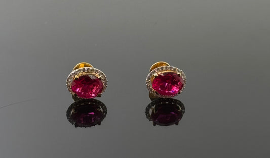 22K Solid Gold Fancy Studs ES71
