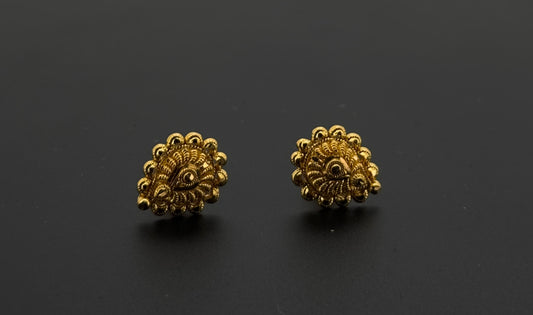 22K Solid Gold Fancy Studs ES710