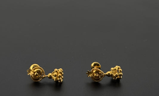 22K Solid Gold Fancy Studs ES725