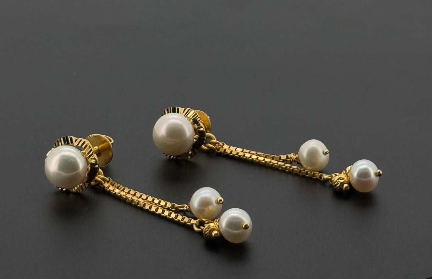 22K Solid Gold Fancy Studs ES729