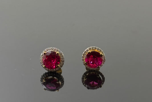 22K Solid Gold Fancy Studs ES73