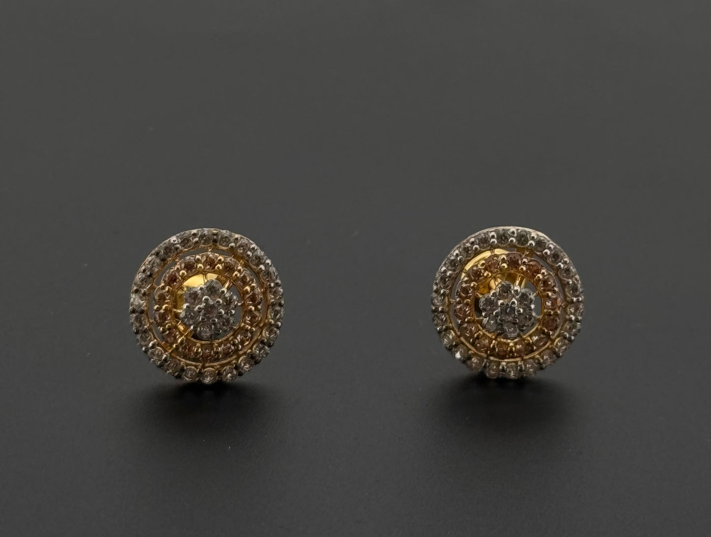 22K Solid Gold Fancy Studs ES732