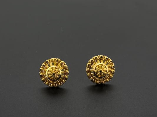 22K Solid Gold Fancy Studs ES739