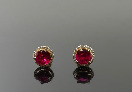 22K Solid Gold Fancy Studs ES74