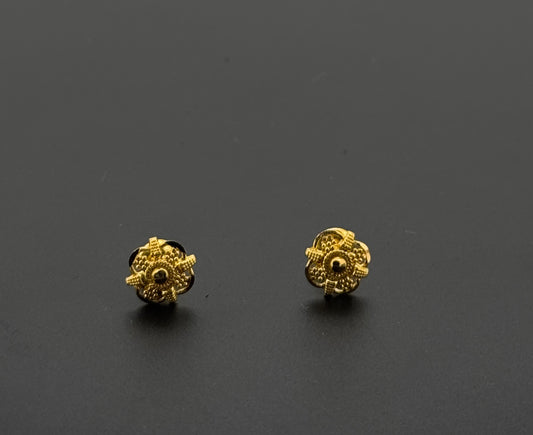 22K Solid Gold Fancy Studs ES756