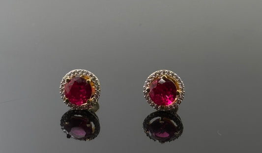 22K Solid Gold Fancy Studs ES76