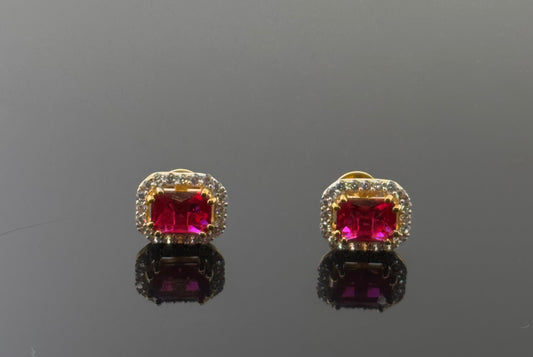 22K Solid Gold Fancy Studs ES77