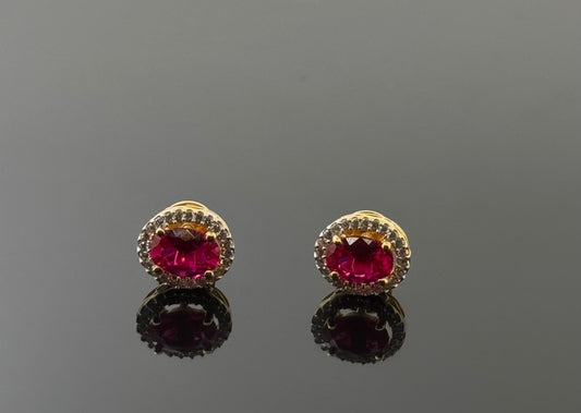 22K Solid Gold Fancy Studs ES78