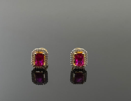 22K Solid Gold Fancy Studs ES79