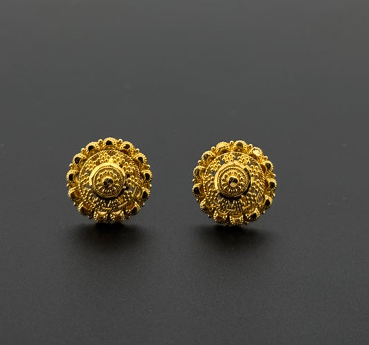 22K Solid Gold Fancy Studs ES809