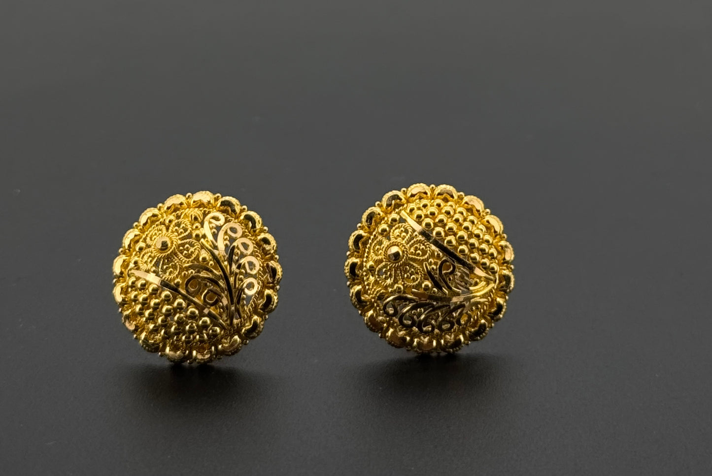 22K Solid Gold Fancy Studs ES812