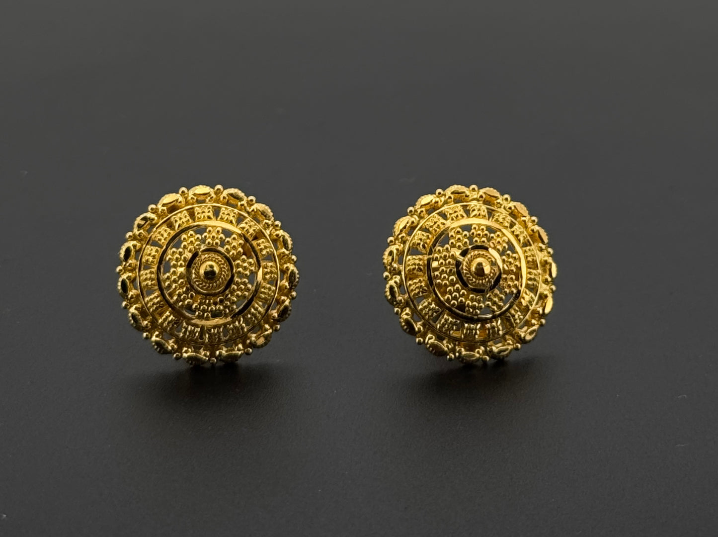 22K Solid Gold Fancy Studs ES813