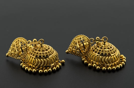 22K Solid Gold Fancy Studs ES819