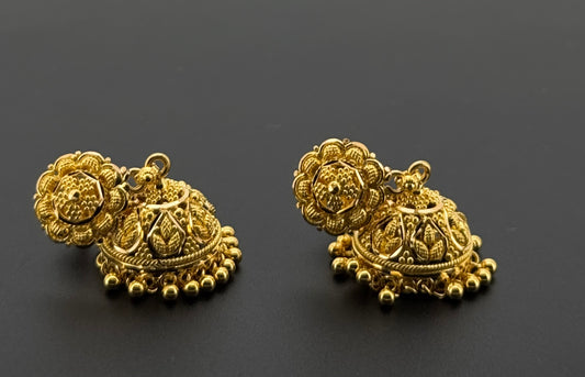 22K Solid Gold Fancy Studs ES821