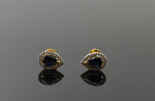 22K Solid Gold Fancy Studs ES91