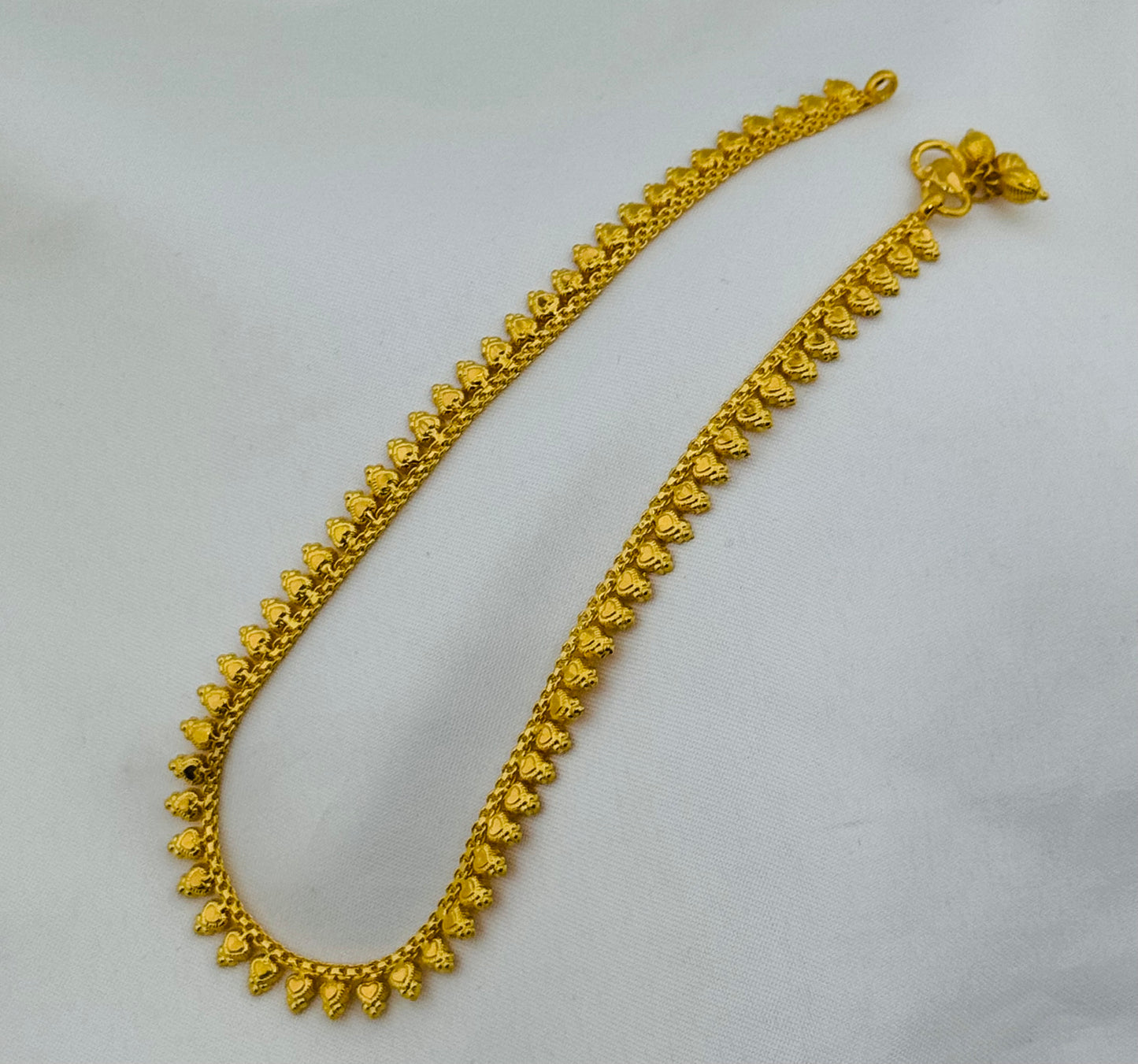 22k Solid Gold Ladies Simple Anklet GA10