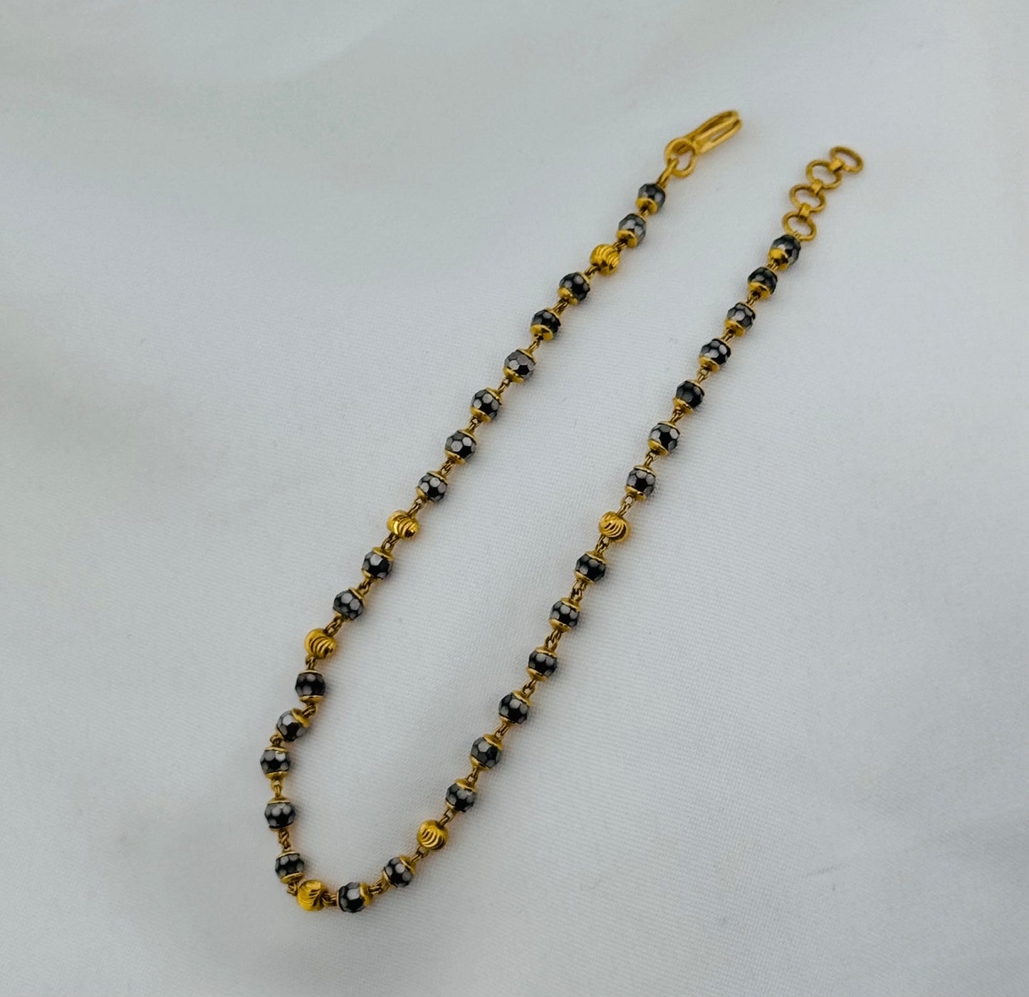 22k Solid Gold Ladies Simple Anklet GA11